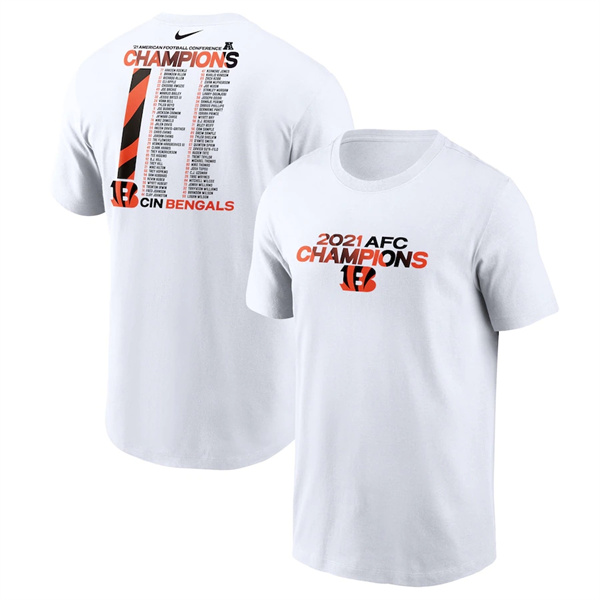Men's White Cincinnati Bengals Super Bowl LVI Champions T-Shirt